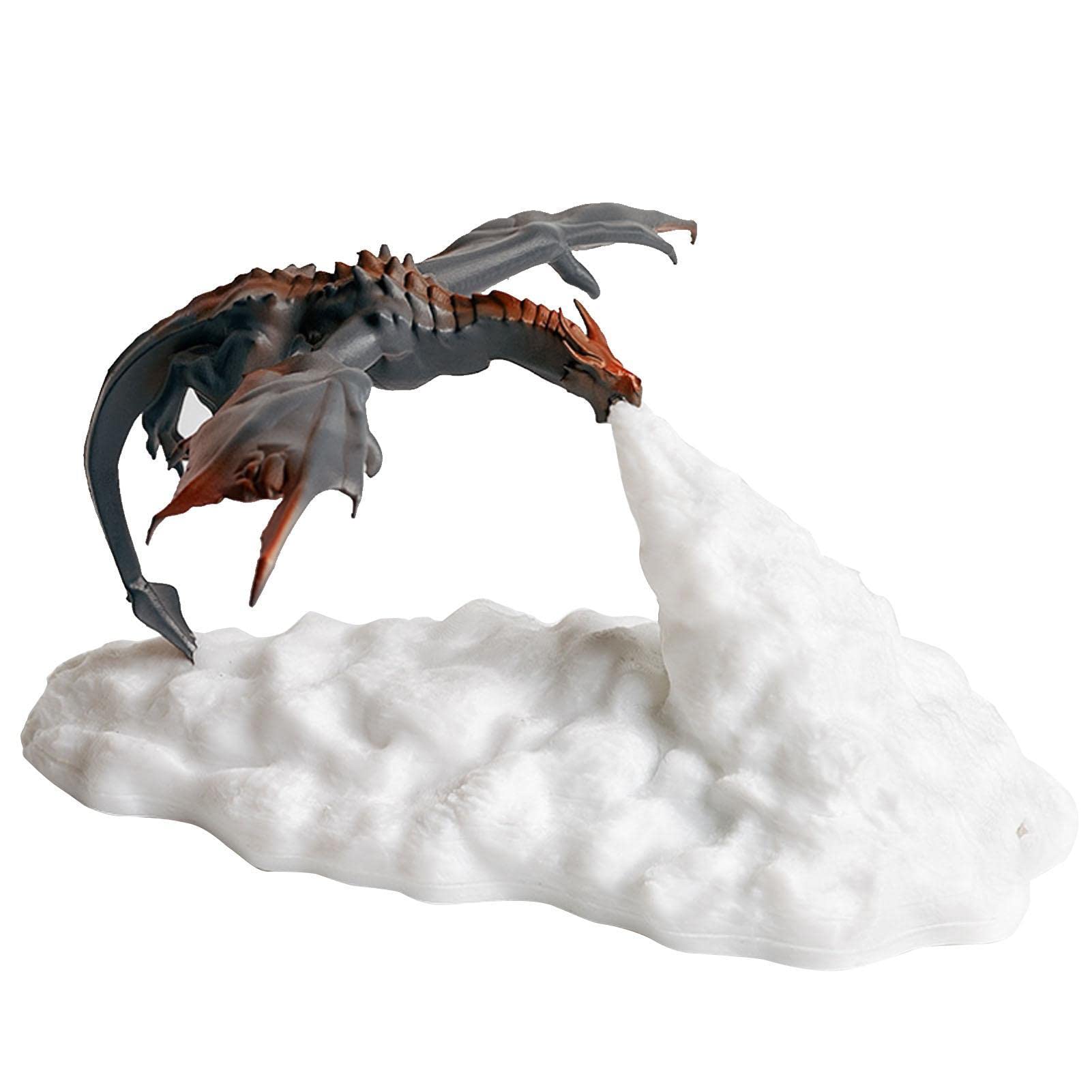 Lampe dragon de feu, 1000 mAh imprimé volcan USB rechargeable par USB