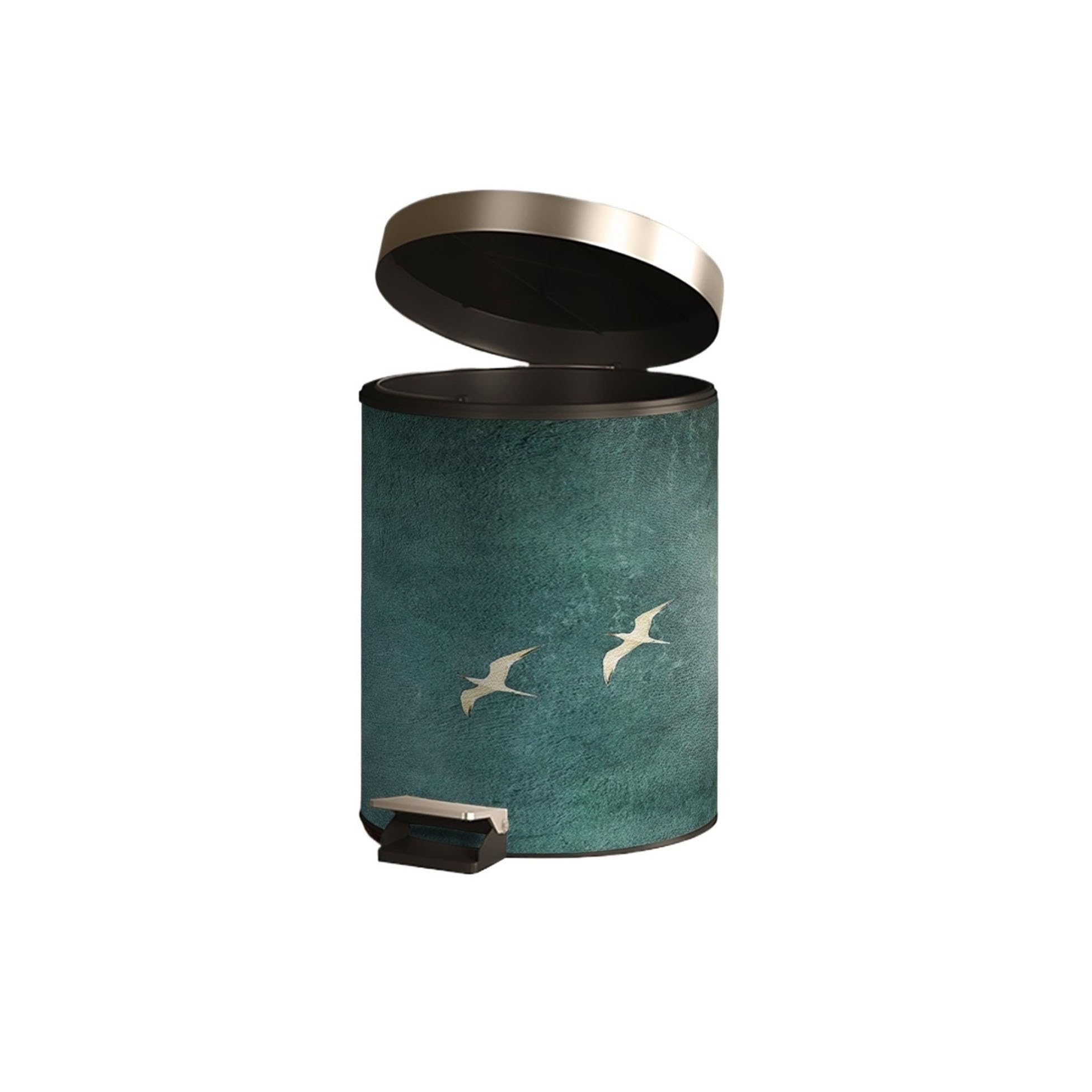 Z4T8M2K6G5 Waste Bin Leather Trash Can Bin Elegant Bedroom Reusable Decorative Stylish Paper Basket Office Bins Trash Can