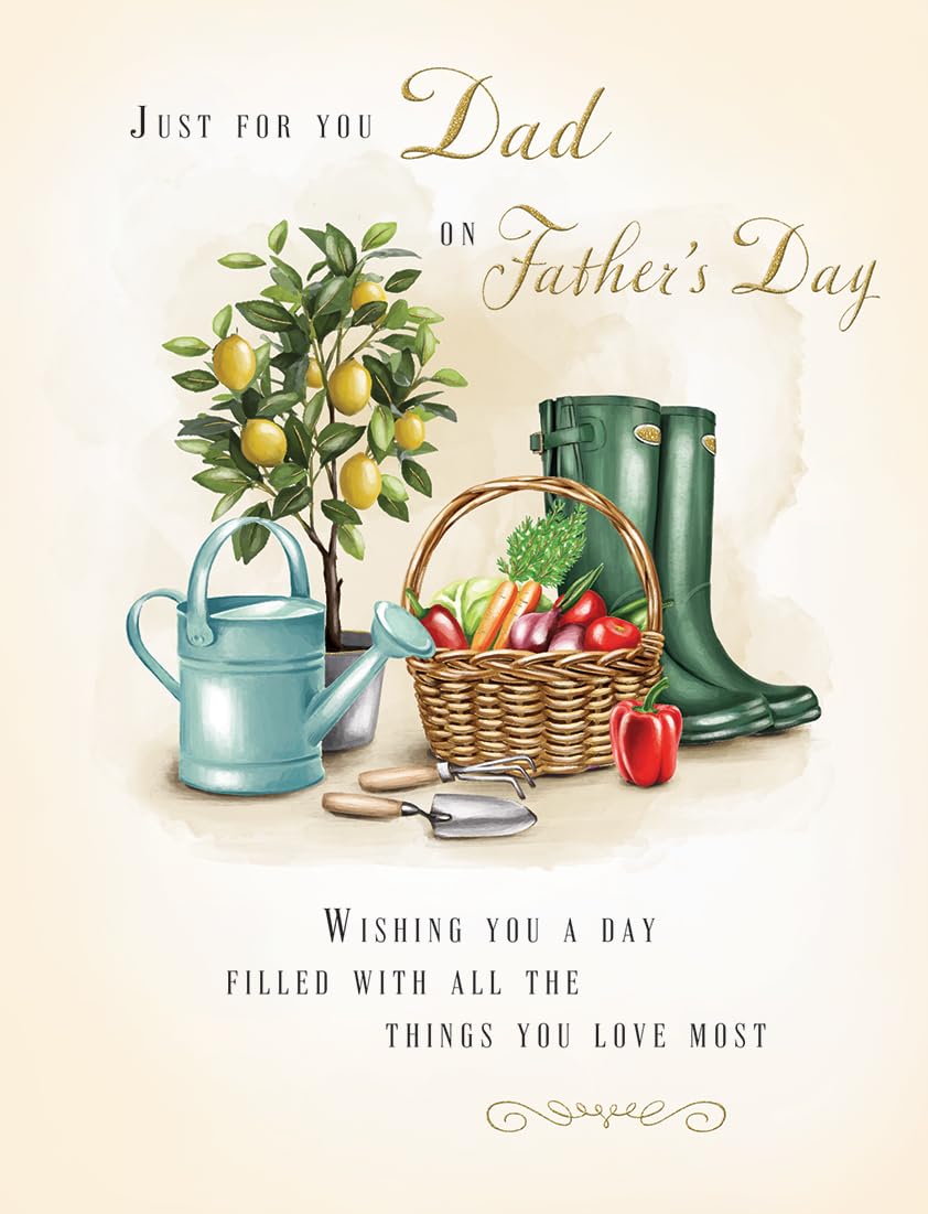 Father's Day Card, Just for You Dad Traditional - 8 x 6 inches - Piccadilly Greetings