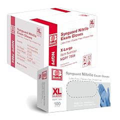 Basic Medical Blue Nitrile Exam Gloves - Latex-Free Powder-Free - NGPF 7004 Case of 1 000 Xtra Large