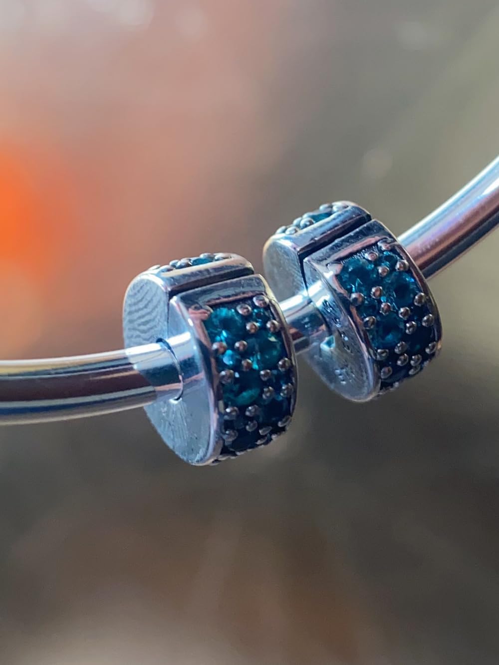 Sterling Silver Clip Charms for Pandora Bracelets Silver Clip Charms Jewelry Gifts for Women (Green) - Image 3