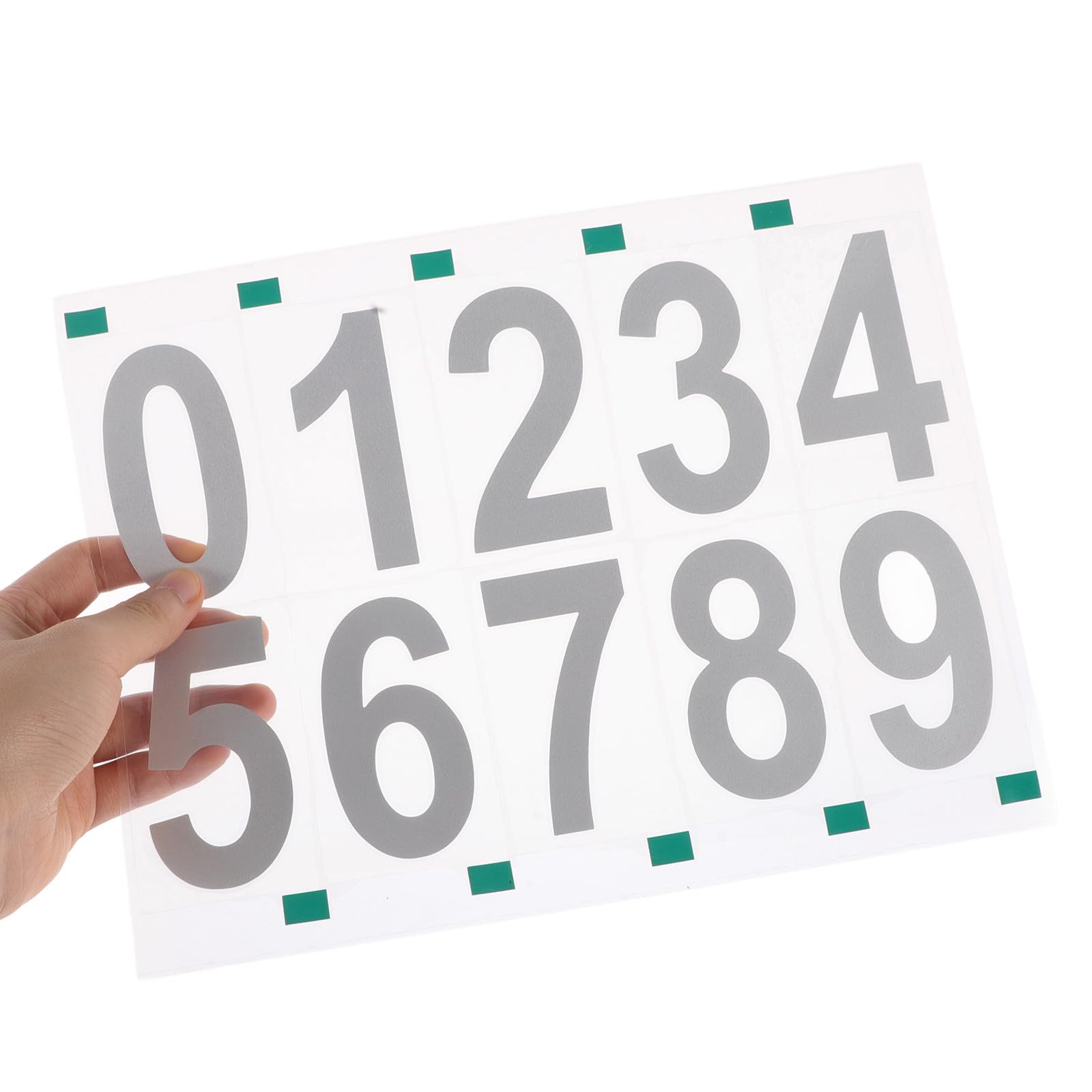 50 Pezzi Adesivi Numerati Riflettenti Impermeabili in PVC
