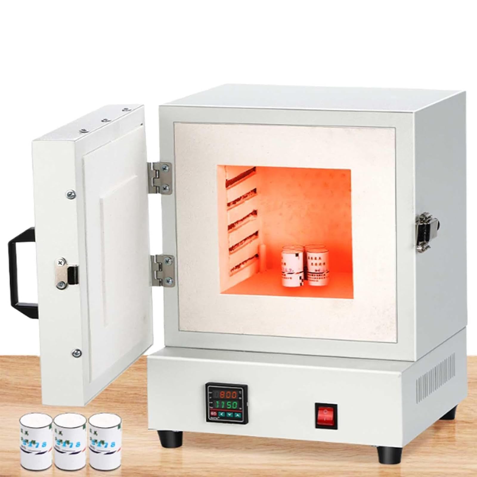 Ptatritious Multicolor Electric Kiln, 2000W Compact Tabletop Furnace, 1150℃ High-Temperature Lab Furnace, For Dentistry, Ceramic Works, Jewelry Treatment, Maximum Temperature 1150℃