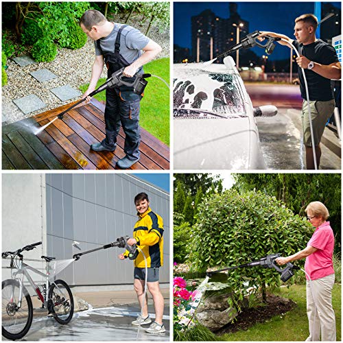 Cordless Pressure Washer, 20V 4.0Ah Max 380 PSI VARSK Portable Pressure Washer, Battery and Charger Included, Suitable for Washing Cars, Watering Flowers, Cleaning Floors, etc. VAR-910