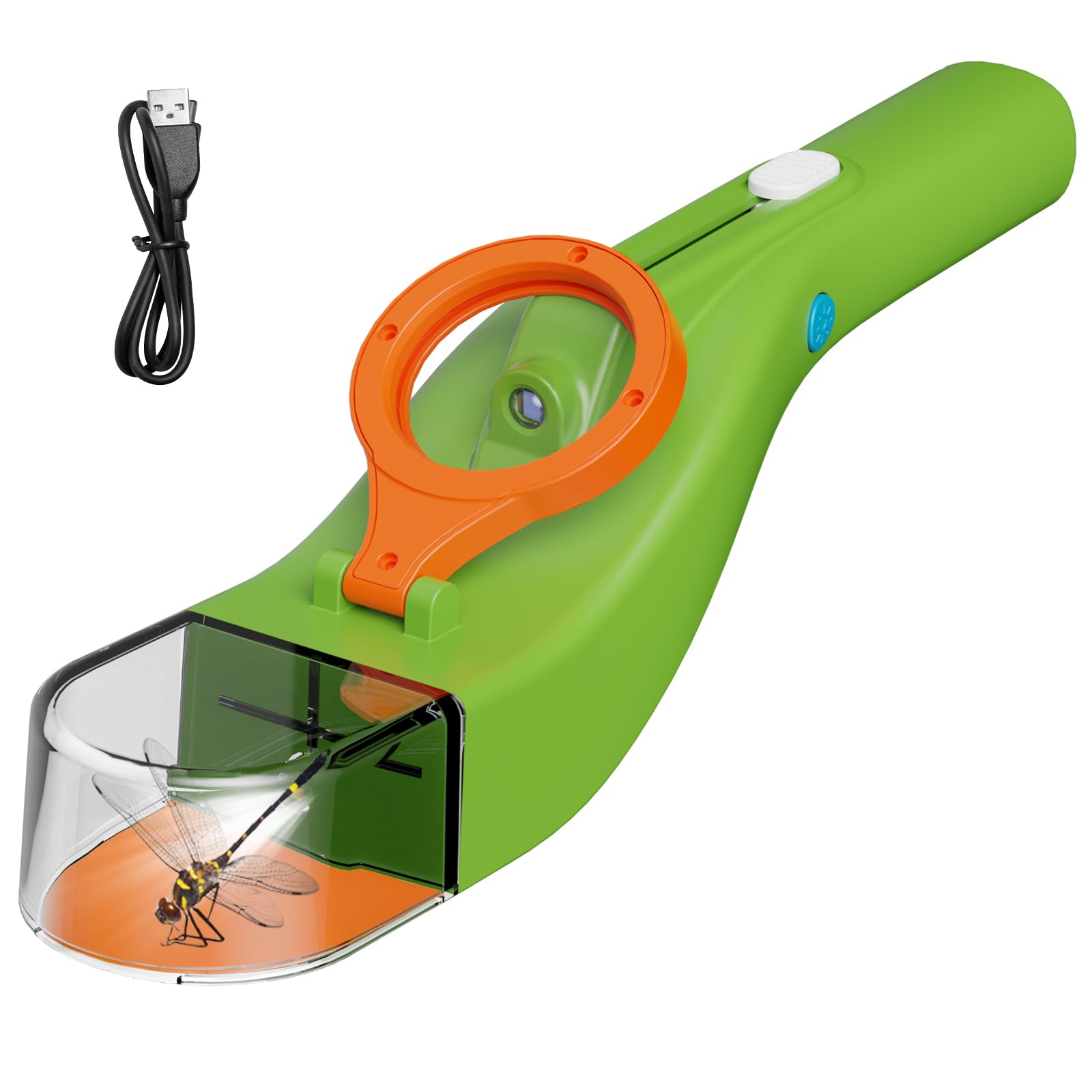 AMFUN Bug Catching Tool, Insect Catching Tool with 5x Magnifying Lens, Bug Observation Container, for Kids, Adults (Green)