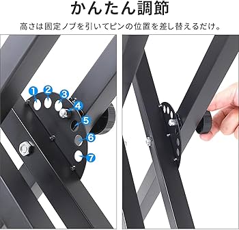 【アルフレッド】ピアノスタンド LETSROCK Adjustable Keyboard Stand Single-X Piano Stand with