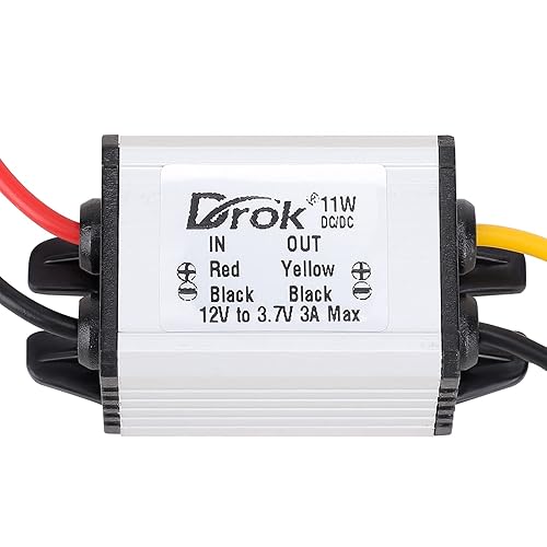 Miniatura 2 de DROK Convertidor Buck de 12 V a 3.7 V, CC 8-35 V a 3.7 V 3A 11 W Módulo de fuente de alimentación de la placa reguladora de voltaje, 5 V, 6 V, 9 V,