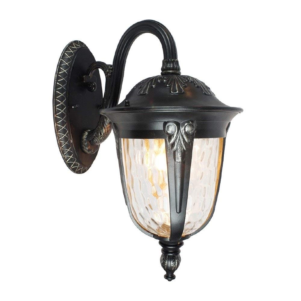 Lanterne de jardin extérieure étanche luminaire mural en verre pour porche et terrasse