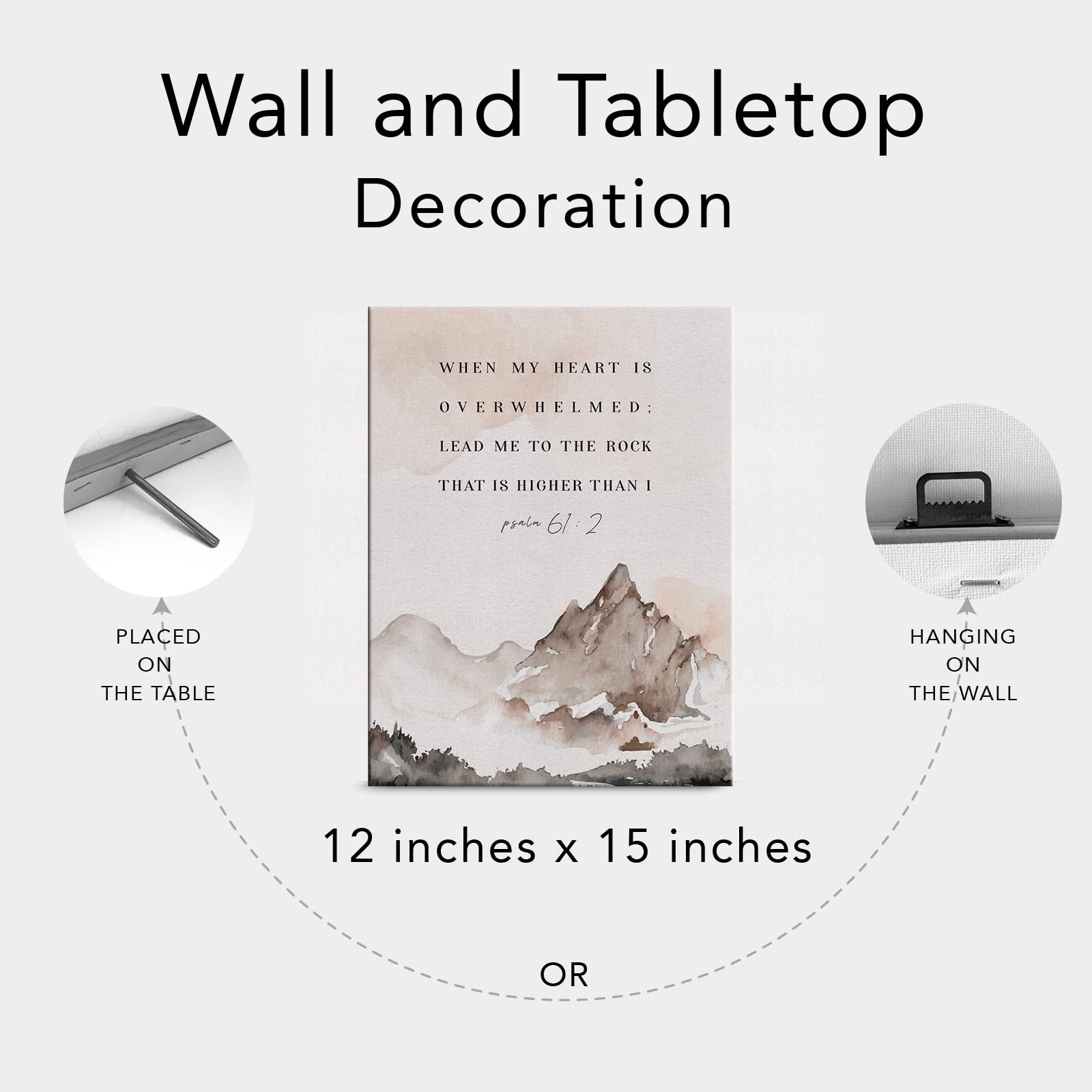 BIBLSPACE Toile Murale Chrétienne Avec Versets De La Bible