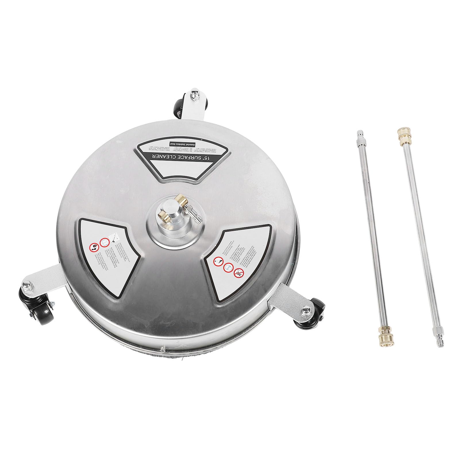 Limpiador de Superficies con Lavadora a Presión de Acero Inoxidable de 15 Pulgadas, 4000 PSI, 3,7 GPM, Conexión Rápida de 1/4 de Pulgada, No Más Fregado Lento de Concreto y Límite de