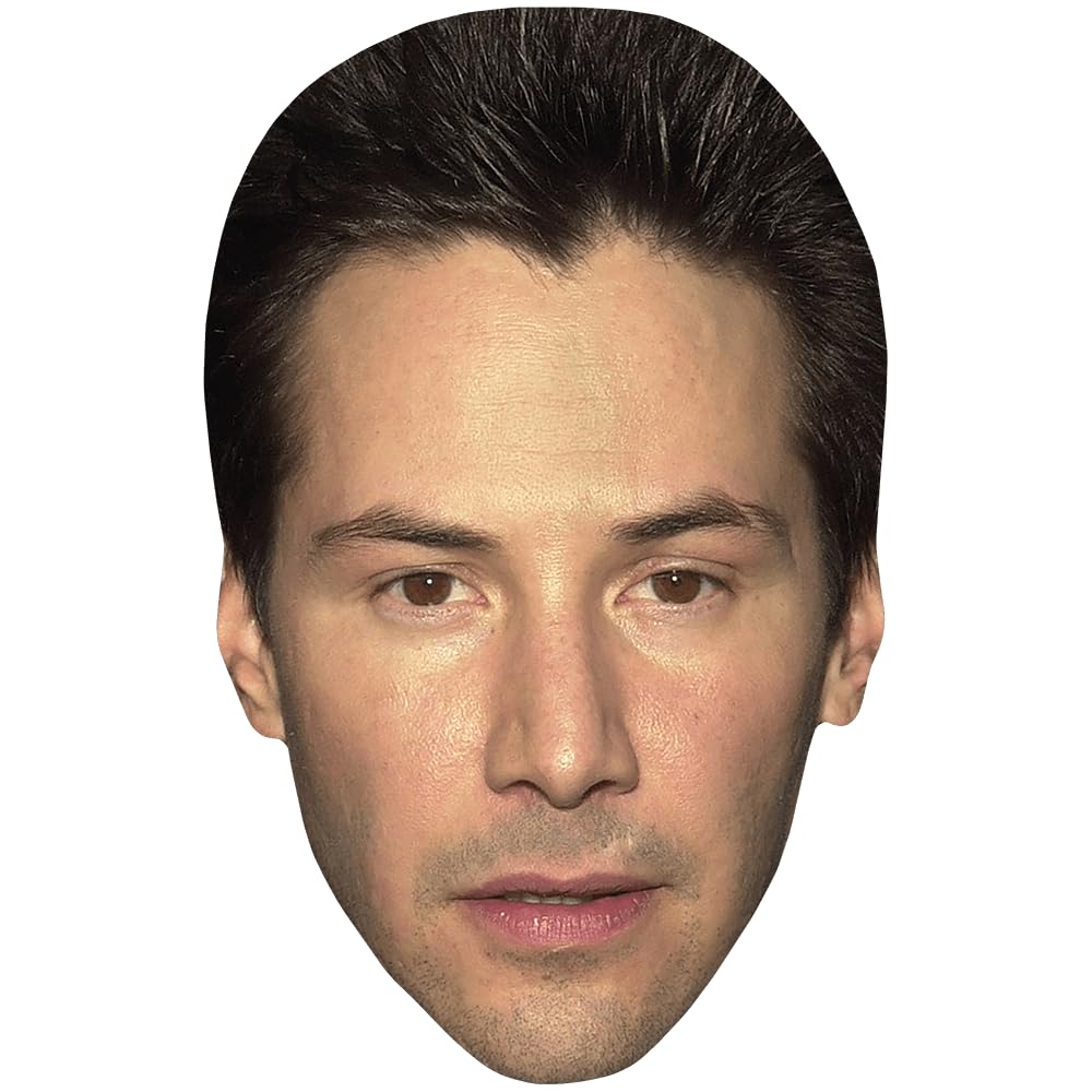 Celebrity Cutouts Lifelike Keanu Reeves (Young) Celebrity Mask, Flat Card Face, Fancy Dress Mask