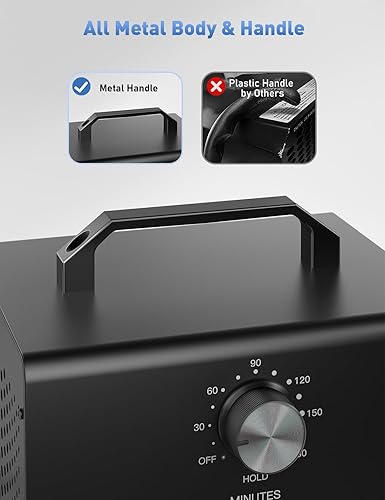 Miniatura 7 de Fuerte ozono 2000 pies cuadrados máquina de ozono eliminación de olores 15000 mgh, generador eliminador para el hogar, coche, humo, habitación de