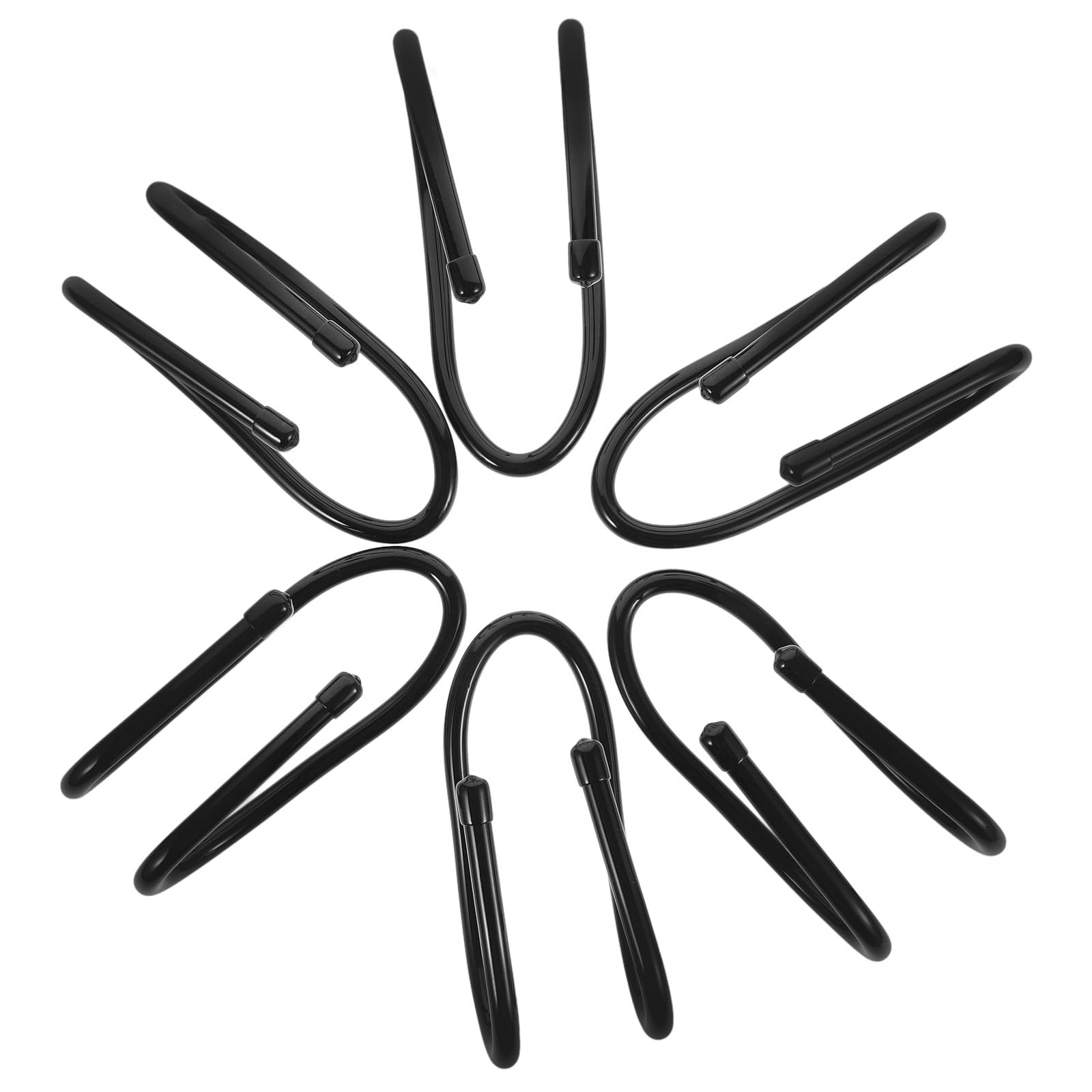 VALICLUD Lot de 6 Crochets pour Clôture en Plastique Noir, Support Résistant pour Accessoires de Piscine et Outils, pour Piscines et Jardins, Gain de Place Assuré