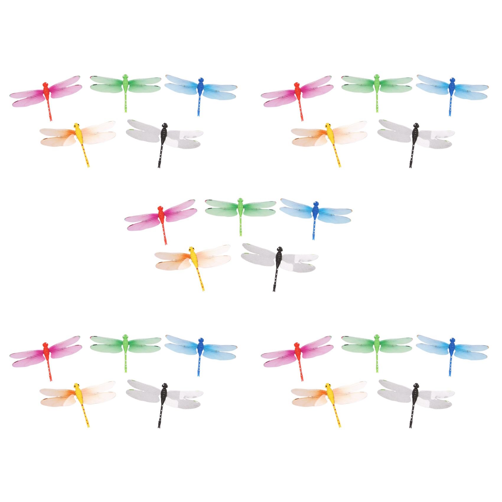 Hndhbfgrt 25Pcs 8cm 3D Artificial Dragonflies Fridge Magnet for Home Christmas Wedding Decoration, Colors Randomly Send