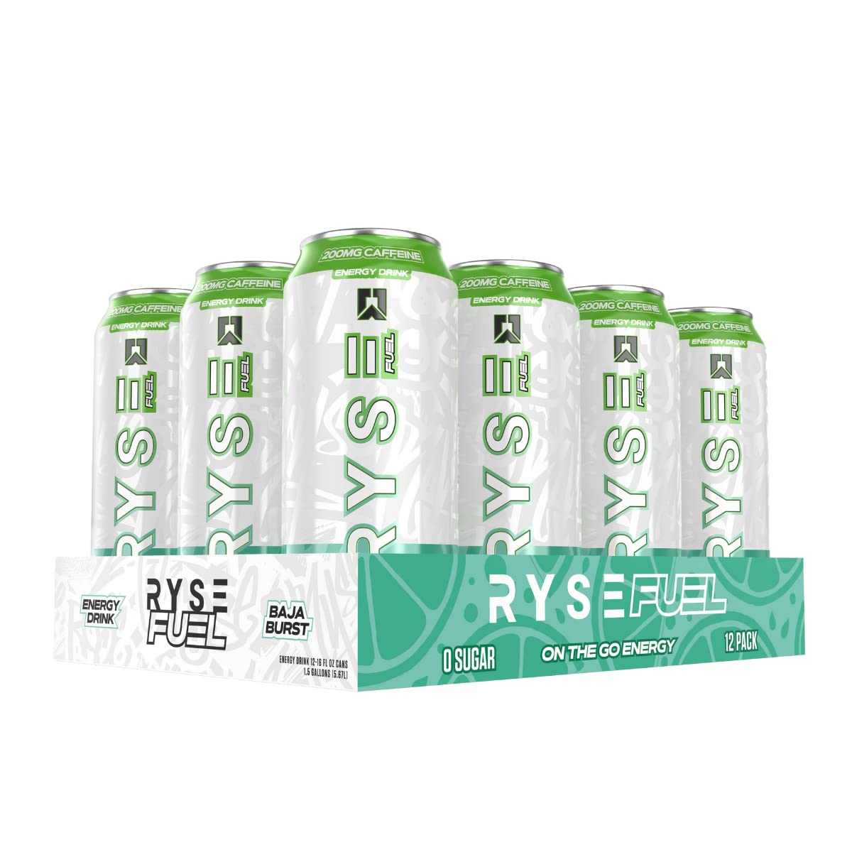 RYSE Fuel Energy Drink | Clean Focus & Intense, On The Go Energy | 0 Sugars | 0 Calories | Vegan | 2