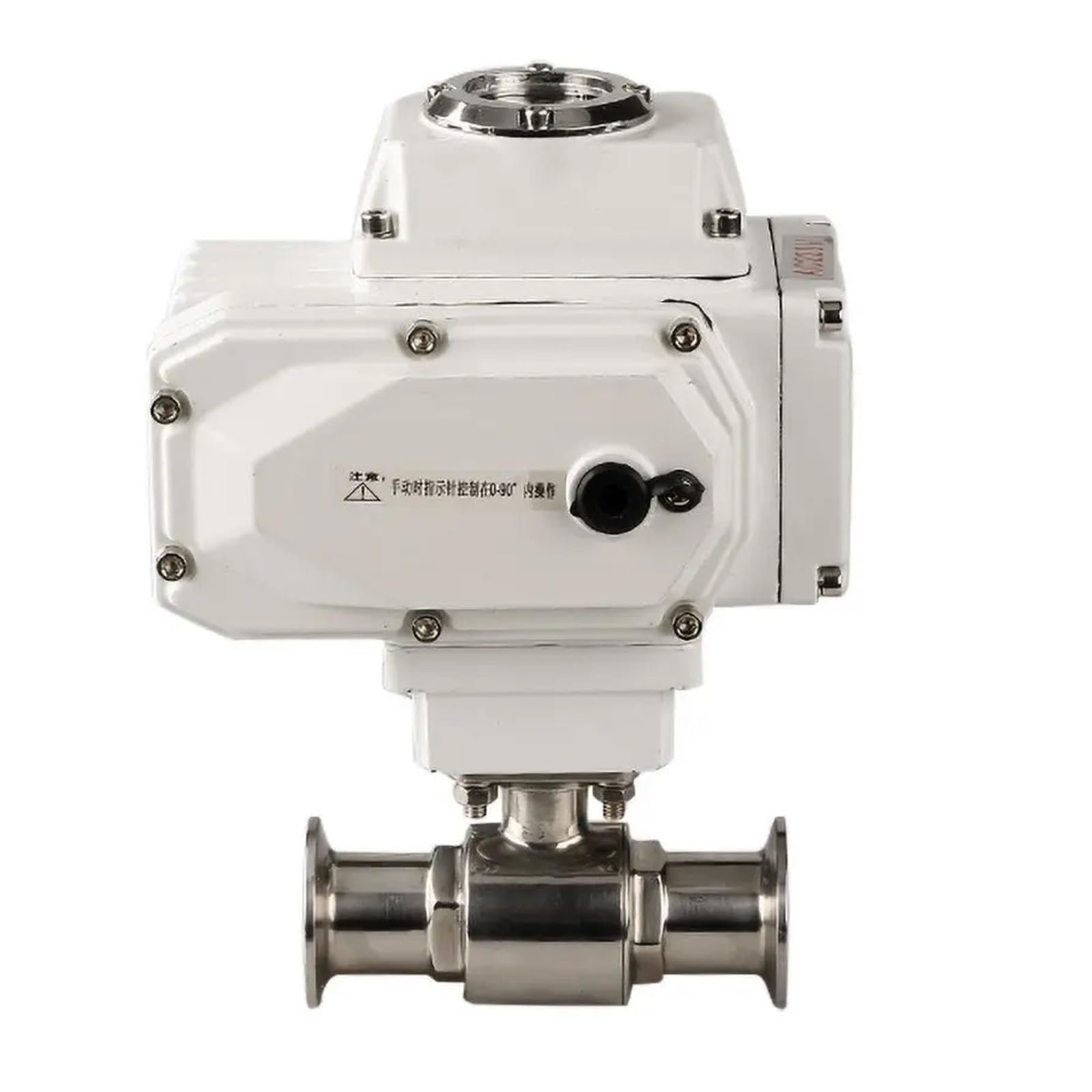 VSPPJYFG 1PCS 25mm high platform electric ball valve 220V 110V 12V 24V stainless steel clamp type quick installation straight ball valve(12VDC)