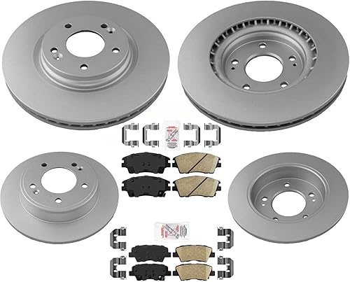 Piezas de repuesto de pastillas de freno de disco delanteras y traseras para Hyundai Elantra Sport 2017-2020 (sin GT)