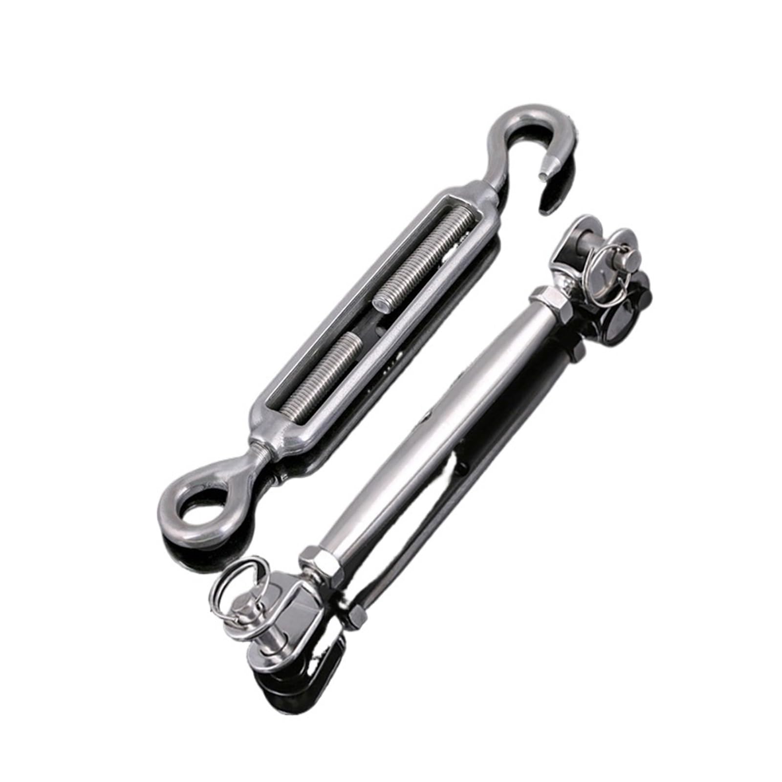 Tensor de alambre de tensor, tensor de alambre de cerca, tensor de cuerda, gancho y ojo de acero inoxidable 304 Tensor de cuerda de alambre Tensor Perno Gancho Aparejo Tornillo de ojo M5 M6 M8 M10 M12
