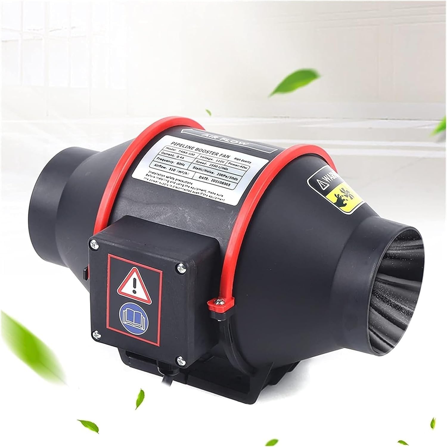 Ventilatore Da Condotto Da 4 Pollici Trsaow – Portata 310 M³/h, Velocità Variabile, Silenzioso (30 DB), Per Grow Box, Bagno E Cucina