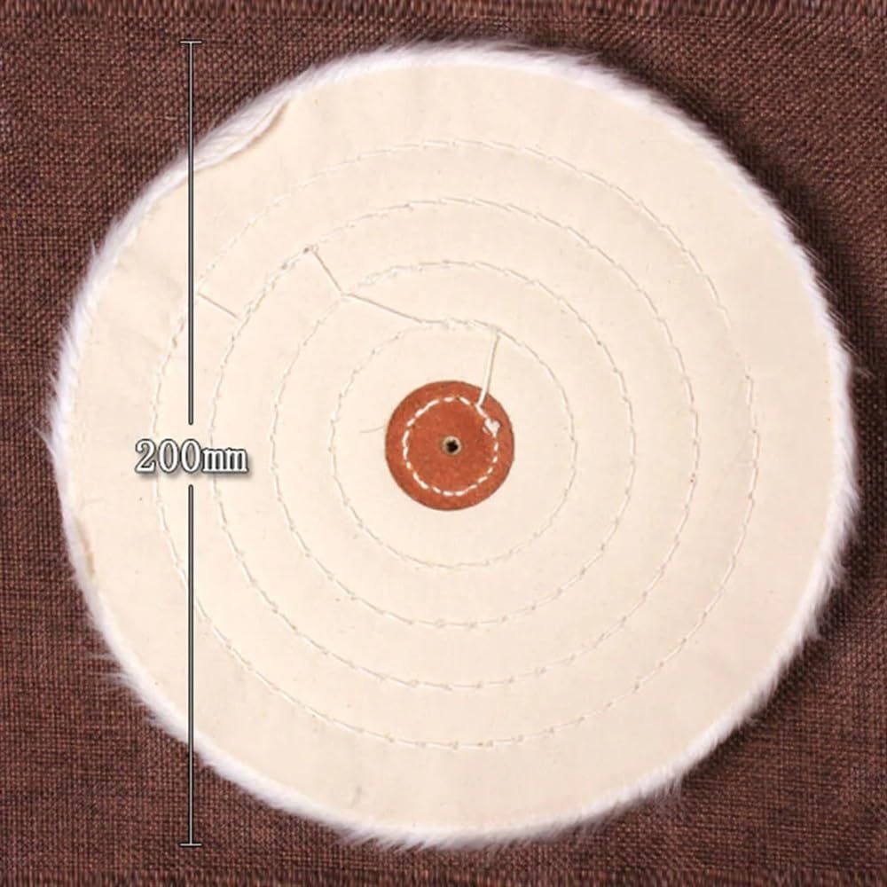 Baumwollpolierte Räder, Polierscheibe aus Baumwoll-Fusseltuch, 50–200 mm, for Polieren von Schmuck, Metall und Holz(200MM)