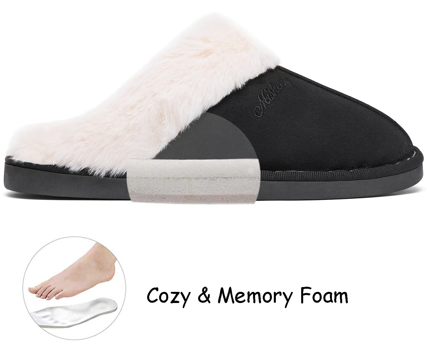 ChayChax Pantofole Donna Uomo Invernali Caldo Comode Ciabatte da Casa in Scamosciate Autunno Pavimento Antiscivolo Slipper Interne in Memory Foam