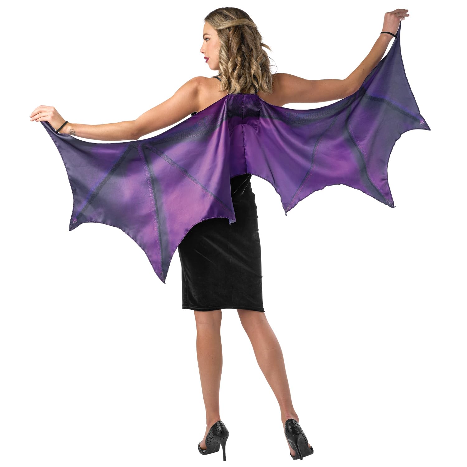 JUST FOR PARTY Dragon Cape Wings for Adults - Purple Dragon Wings for Halloween Dress Up Party Gifts, One Size Fits Most