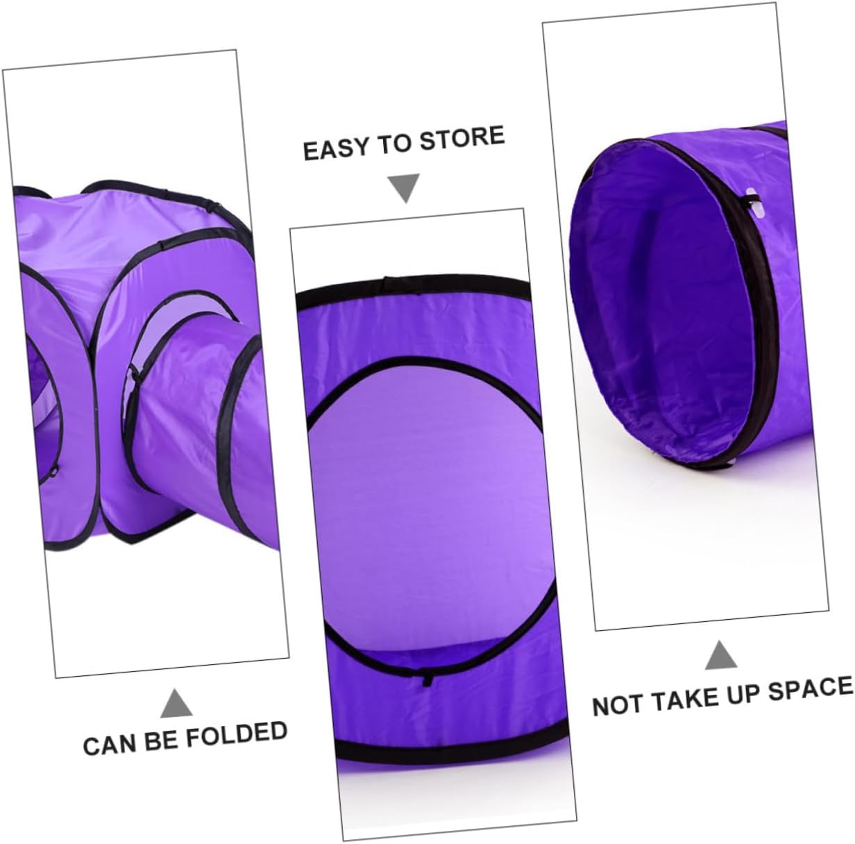 YARNOW Foldable 3-Way Cat Tunnel Toy Set Interactive PET Play Tube for Kittens and Cats Collapsible Tube Crinkly Sound for Indoor Fun and Exercise