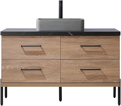 Vinnova 705148S-NO-SL-NM Trento Bathroom Vanity, North American Oak
