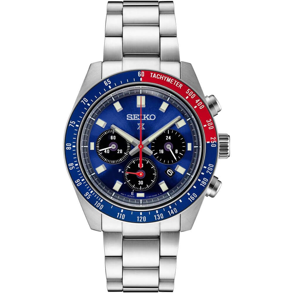 Prospex Speedtimer Solar Chronograph SSC913, Blue dial with Sunray Finish and red Accents