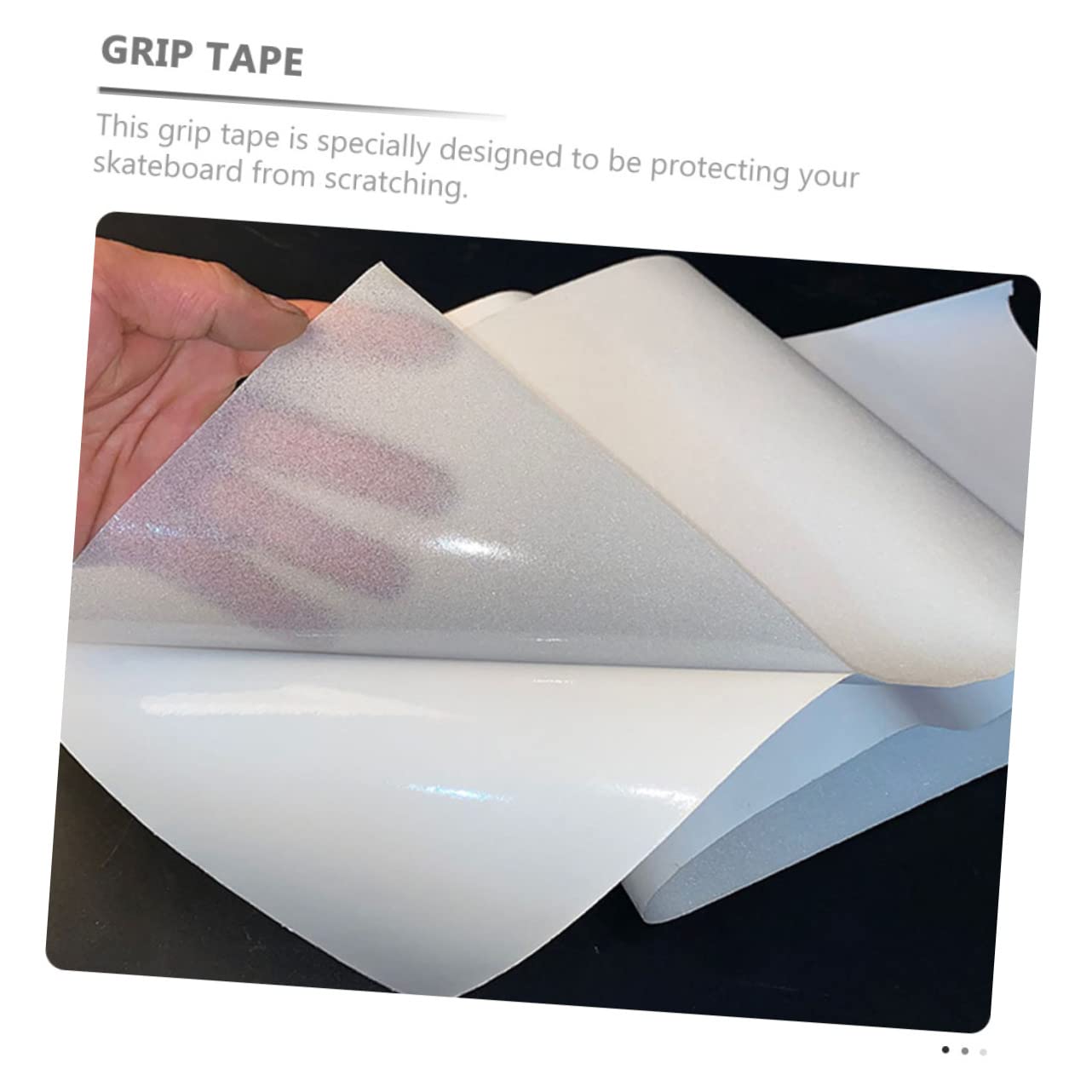 Sosoport 3piezas Cinta Antideslizante Profesional Para Monopatín Tape Autoadhesiva De Alta Resistencia Decoración Transparente Para Patinetas De Duradera y Resistente Al Desgaste