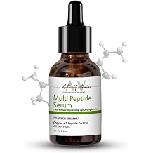 Natural Copper + 7Peptide Aqua Serum WaterBased AntiAging Copper Peptide Face Serum -Fragrance Free Lightweight, Firming, Hydrating-0.33 Fl Oz
