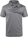 ZITY Men's Golf Shirt Short Sleeve Polo Shirt Moisture Wicking Performance Print Poloshirt for Men Clasic Collared T-Shirt
