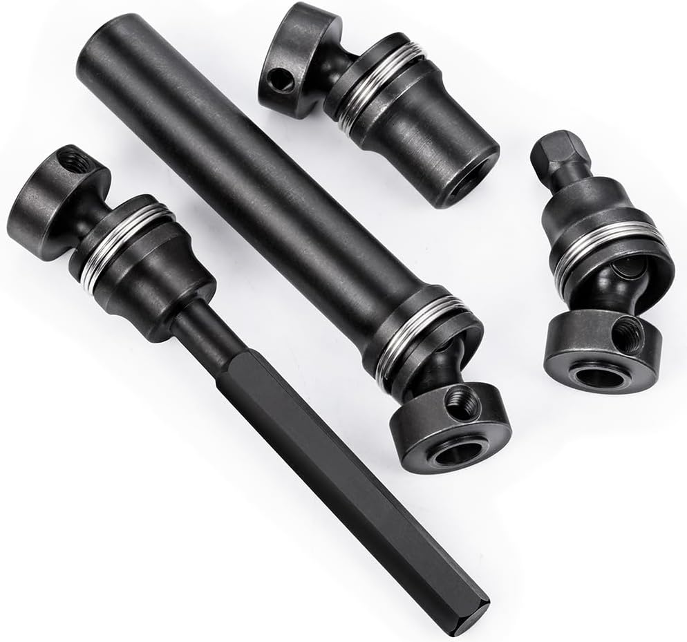 MORLORDY 2Pcs Driveshafts Hardened Steel Center Drive Shaft for 1/16 Scale Mini E-REVO/E-Revo VX/Slash 4WD/ Summit/Summit VXL RC Truck Upgrade Part
