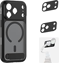 SMALLRIG FilMov Phone Case Kit for iPhone 17 Pro, Magnetic Phone Case with Adjustable Kickstand, Lens Backplate, Support for MagSafe, for Phone Gimbal Stabilizer,for DJI,for Insta360, Black - 5549