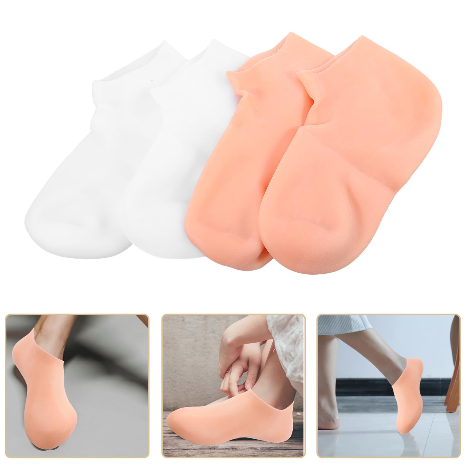 HAPINARY Foot Socks for Dry Cracked Feet Multipurpose Moisturizing Spa Socks Lock-in Moisture
