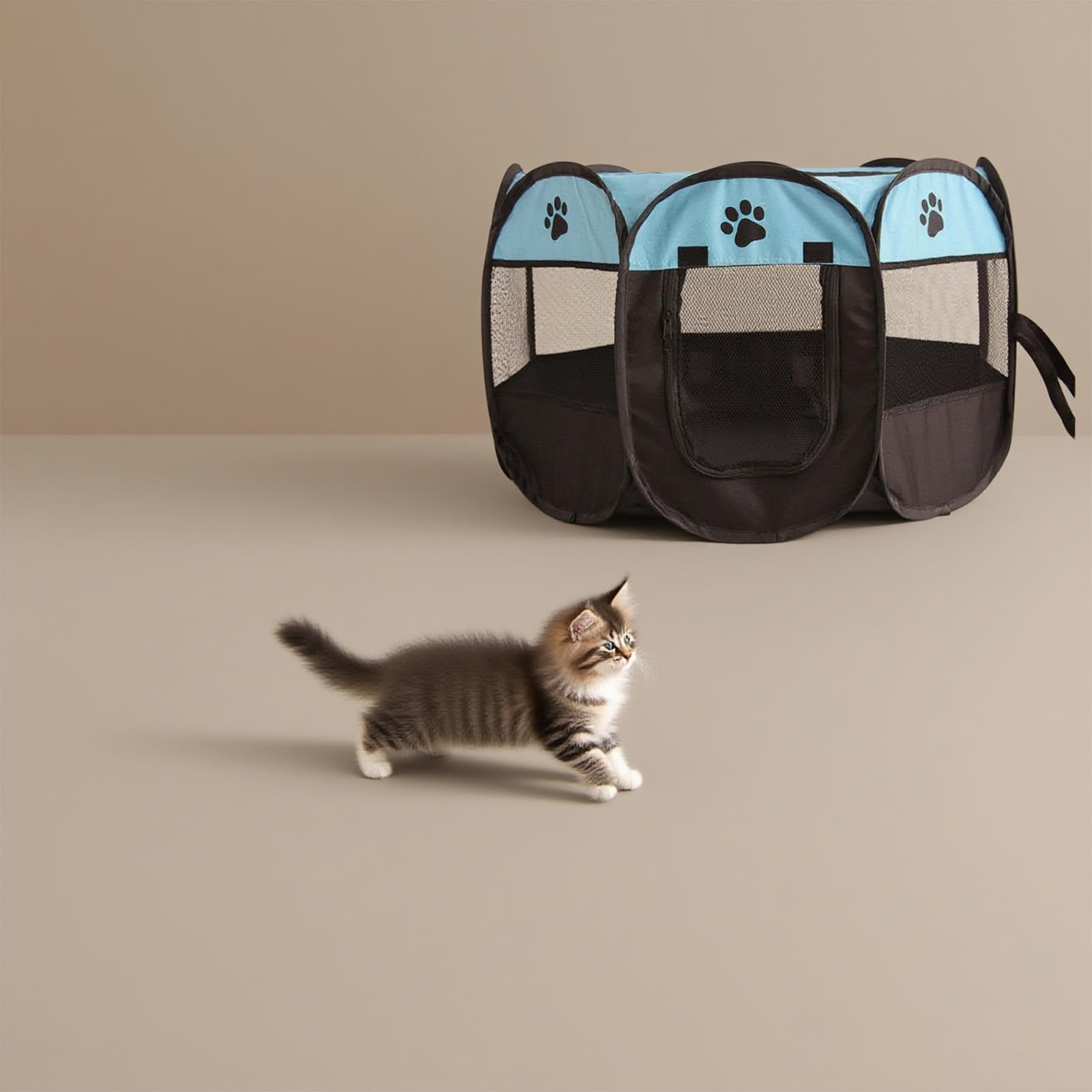 Recinto per cuccioli 74x74x43 cm – Recinto pieghevole per cani e gatti – Recinto per conigli e per porcellini d'India – Recinto sicuro per piccoli animali per interni ed esterni
