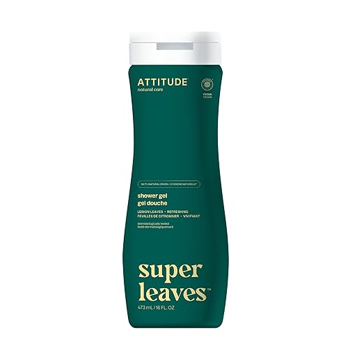 ATTITUDE Gel de ducha verificado por EWG, dermatológicamente probado, a base de plantas y minerales, productos veganos para el cuidado personal,