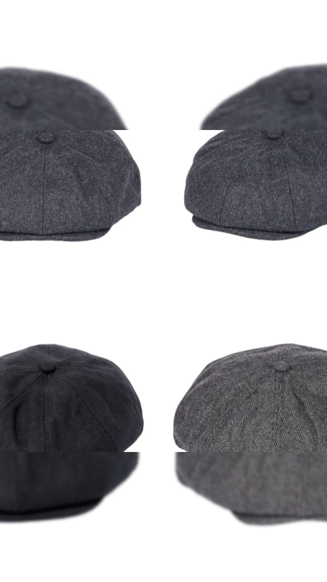 Women's Grey Check Baker Boy Hat – Newsboy Style, Adjustable, 8-Panel, 100% Polyester