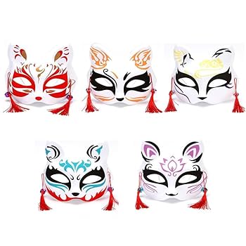 狐火様 リクエスト 12点 まとめ商品 Amazon.co.jp: [CHENLONB] 狐 お面 5枚セット キツネ面 和風