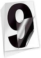 Vista 16 de iSYFIX Calcomanías de vinilo negro con el número 3 (tres), paquete de 6 calcomanías autoadhesivas de 8 pulgadas, calcomanías troqueladas y 3 Negro