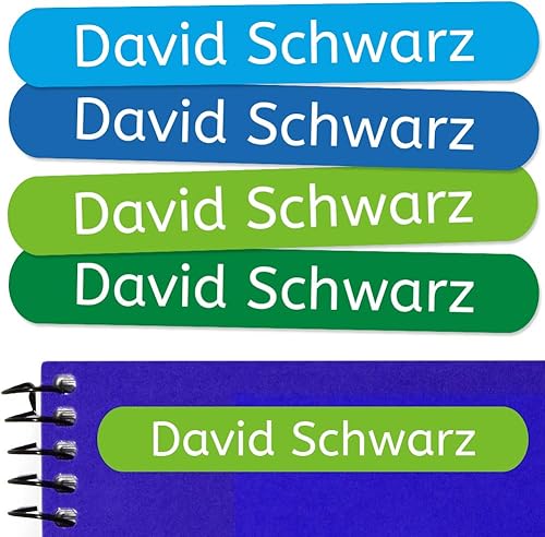 50 etiquetas de colores para marcar objetos, 2.3 x 0.4pulgadas - Calcomanías para marcar libros y suministros escolares para jardín de niños y