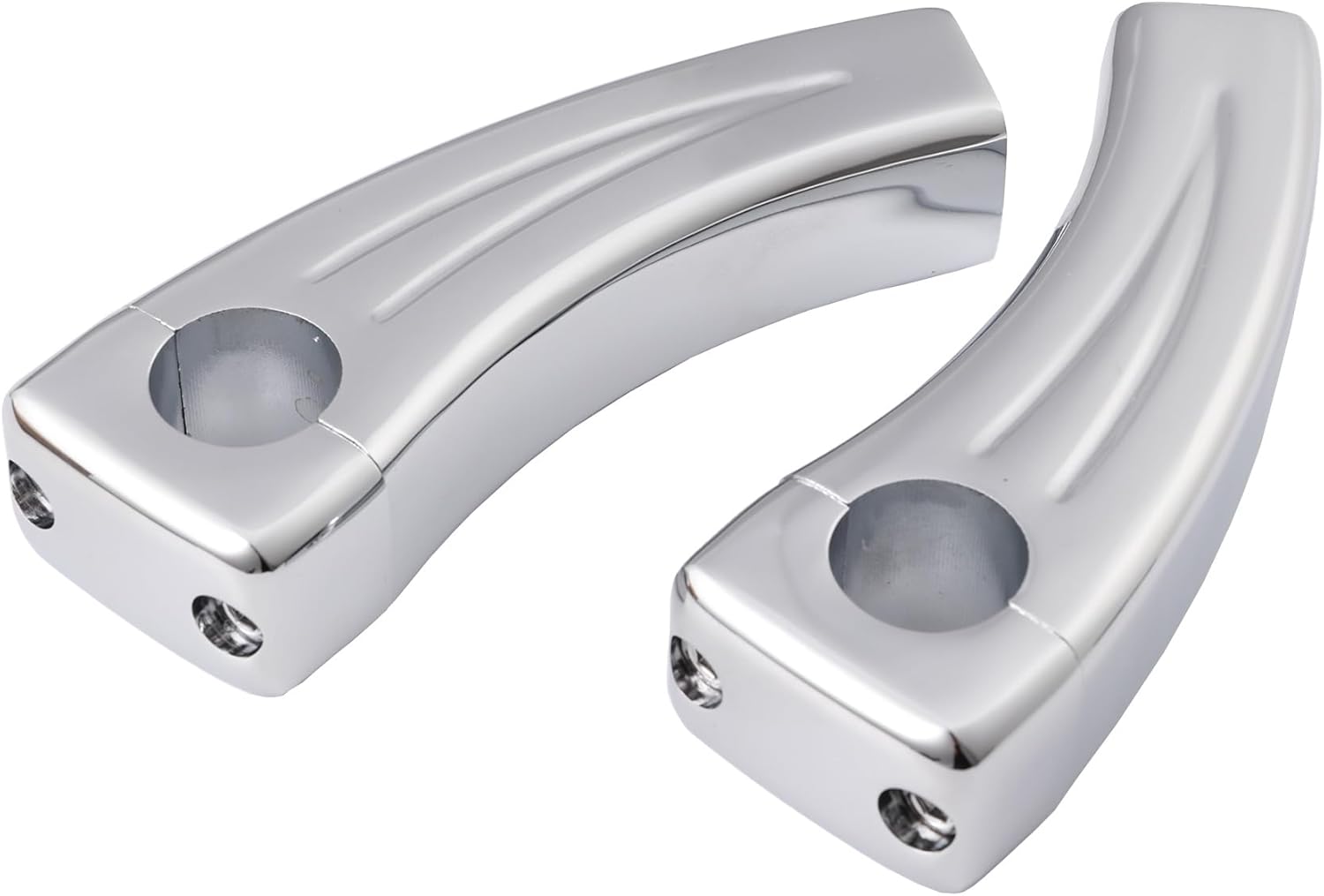 6014-002 6 Inches Motorcycle Cruiser Handlebar Pullback Risers Compatible with Universal Motorcycle Chrome (1 inch Bar)