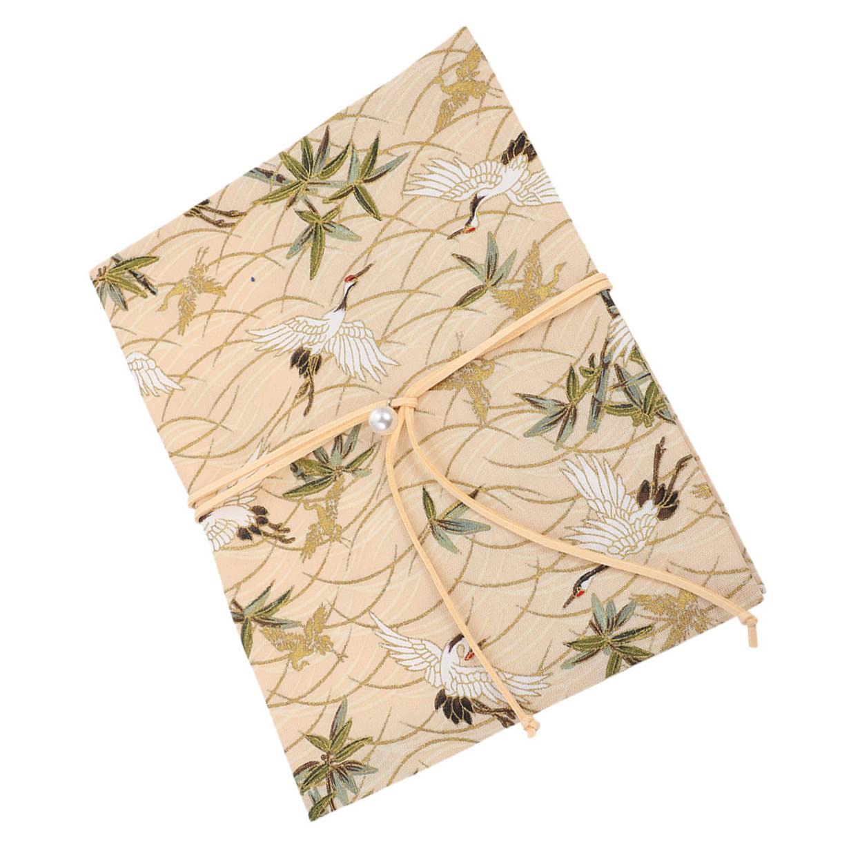 Lurrose 4 Pièces Housse En Tissu De Élégant Protège-livre Pochette De Porteur De Livre Décor De Livre Décoratif Décor De Livre Élégant Protège Livre Pour L'école Décorer Chiffon Beige