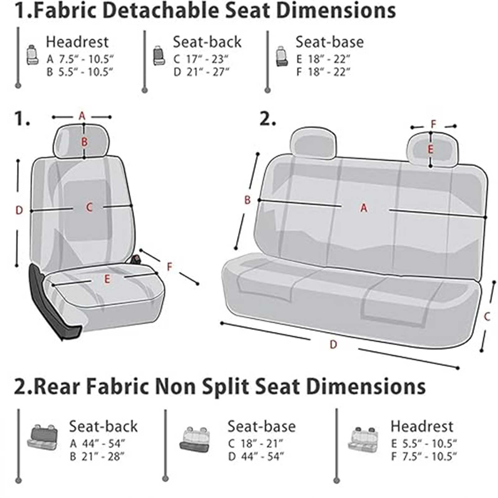 Autositzbezüge Set Für Fiat 500L Living(351)/500L MPW(351)/500L PRO(330)/500L Trekking(330),9pcs Sitzbezüge Vorne Hinten Autositz Schonbezug Protektoren Stoff Sitzbezug Auto-Zubehör Innenraum