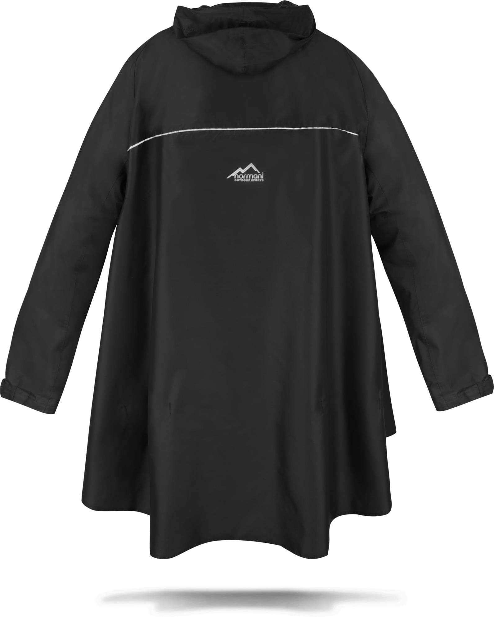 normani Regenponcho mit Ärmeln und Brusttasche für Damen und Herren (S-3XL) -YKK Brusttasche und 3M™ Scotchlite™ Reflektor