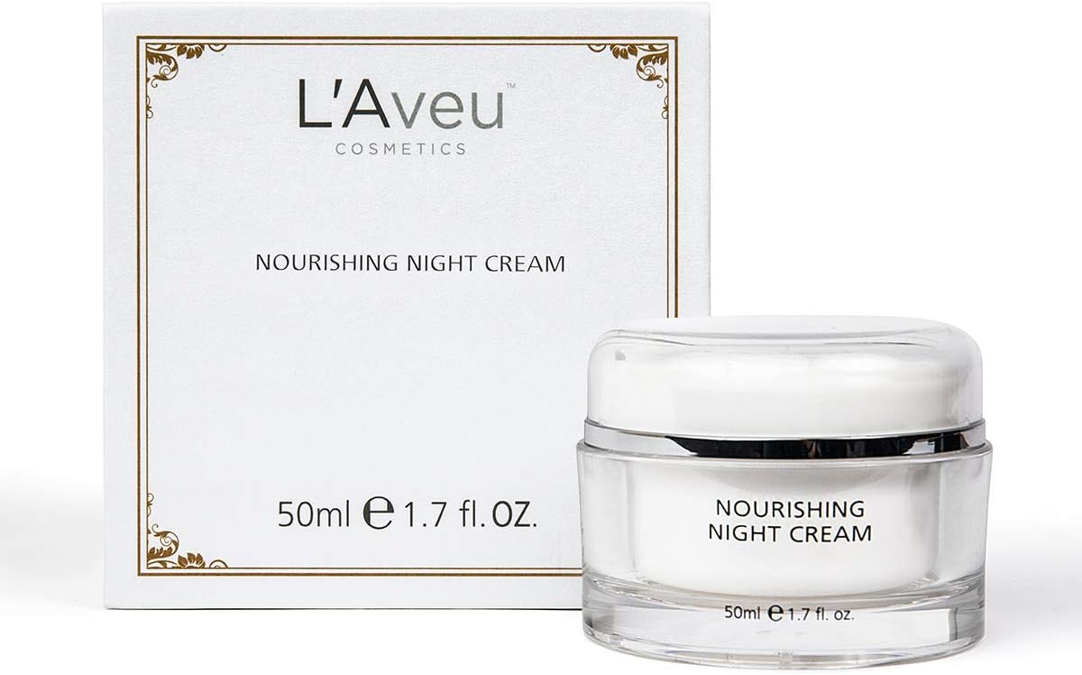 L'Aveu Nourishing Night Cream - Anti-Aging Nighttime Moisturizer for Face - Natural Moisturizing Facial Care Blend with Dead Sea Minerals, Shea Butter, Jojoba & Avocado - Gentle Skin Renewal - 1.7 oz
