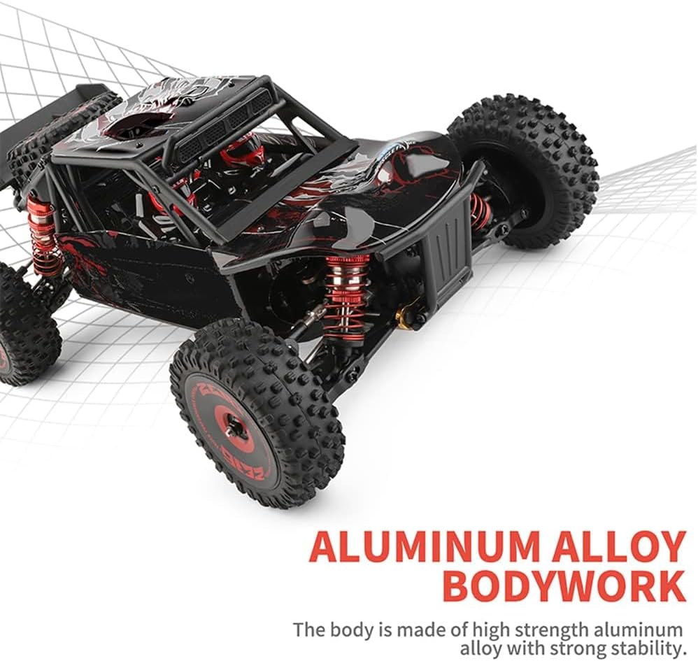 GoolRC WLtoys 124016 V2 RC Car, 1:12 Scale Remote Control Car, 4WD 75km/h High Speed Racing Truck, 2.4GHz All Terrain Off Road RC Truck RTR with Brushless Motor and Metal Chassis for Adults - Image 5