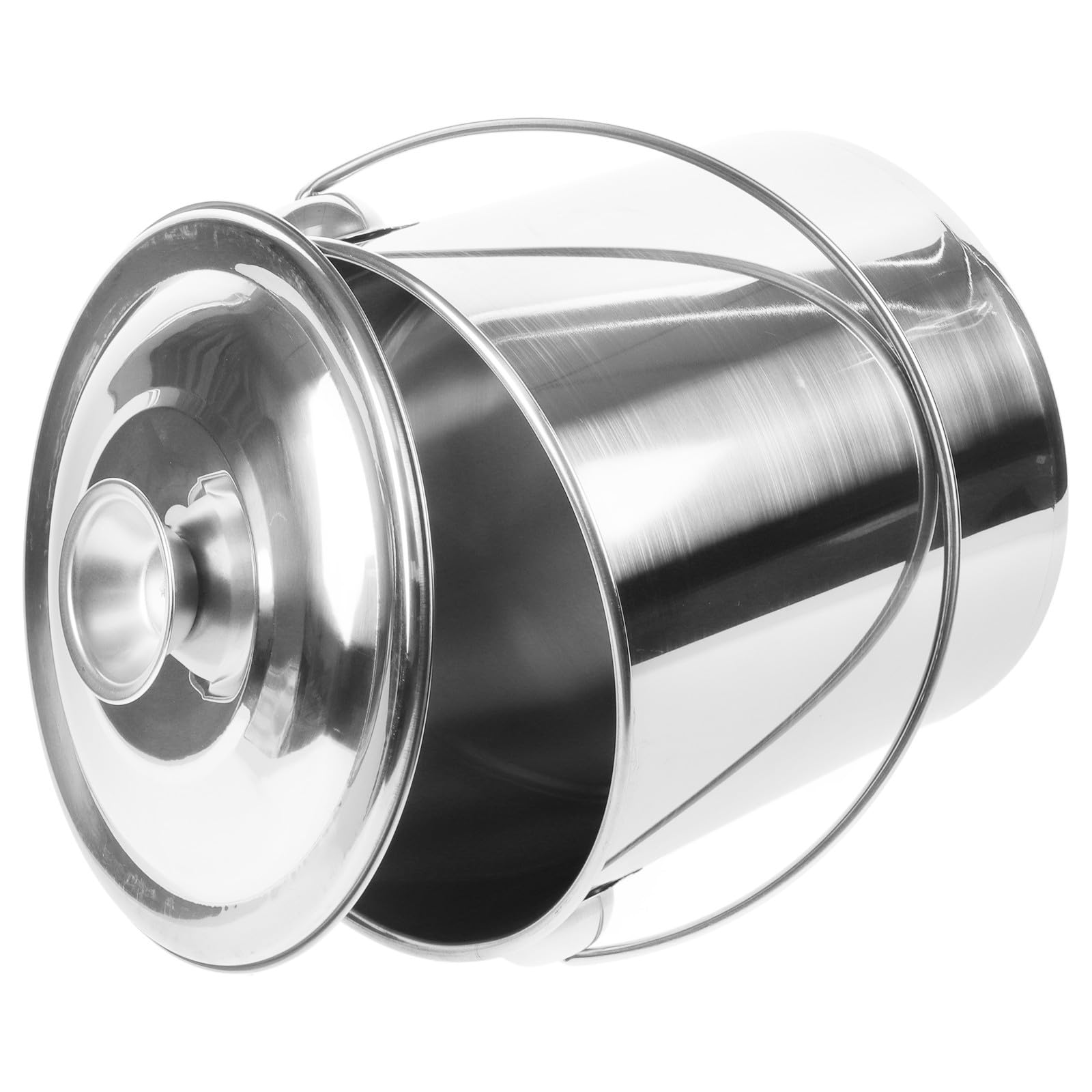 Seau à lait 6 litres SOLUSTRE en acier inoxydable durable pour restaurant
