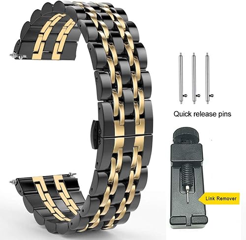 Miniatura 2 de SPINYE Correa compatible con Galaxy Watch de 1.81 pulgadas  Galaxy 3 de 1.77 pulgadas, 0.87 pulgadas, correa de repuesto de metal de acero