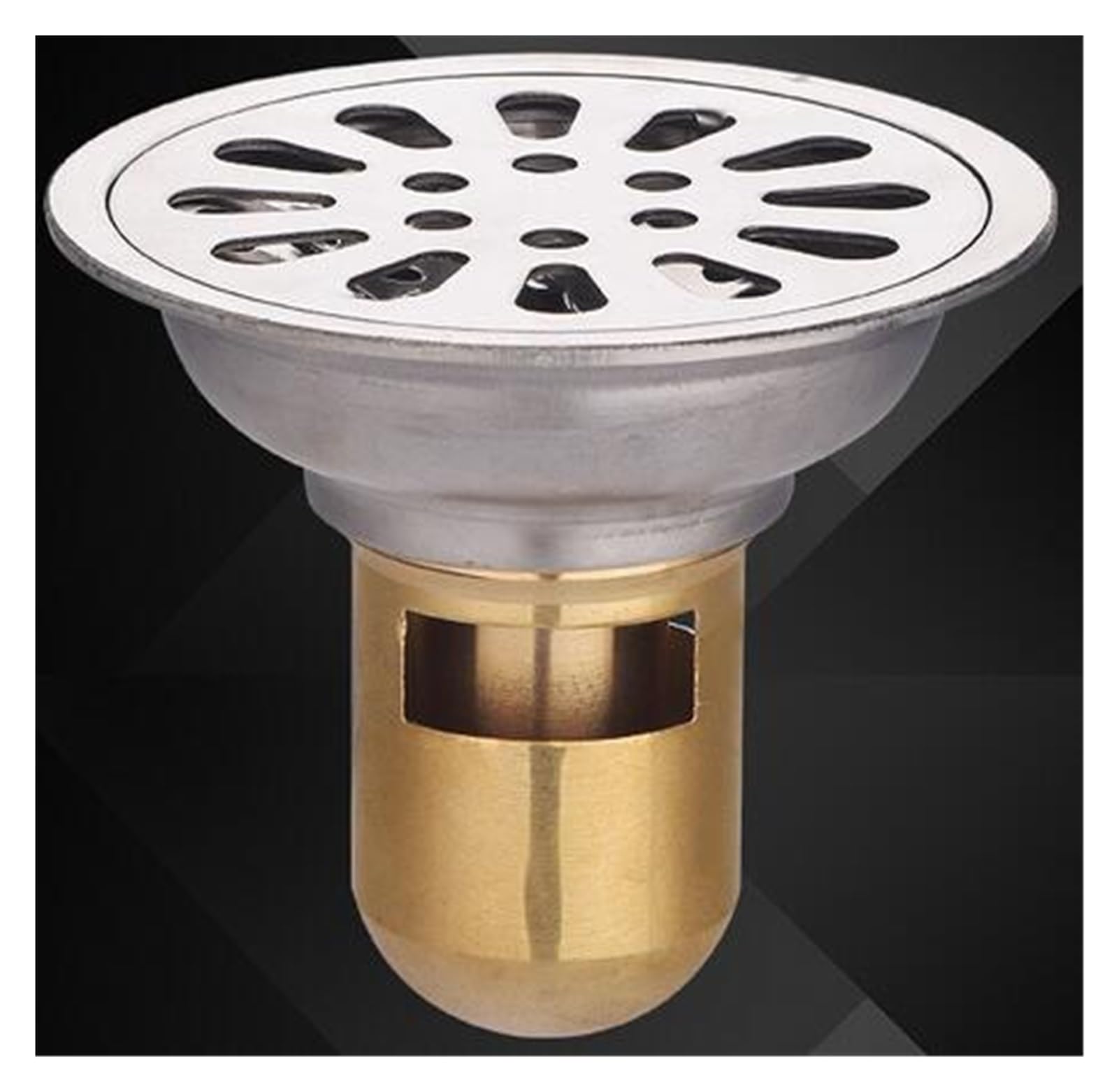 Siphon de sol acier inoxydable 304 rond 9 cm haute qualité antirouille pour douche épurée